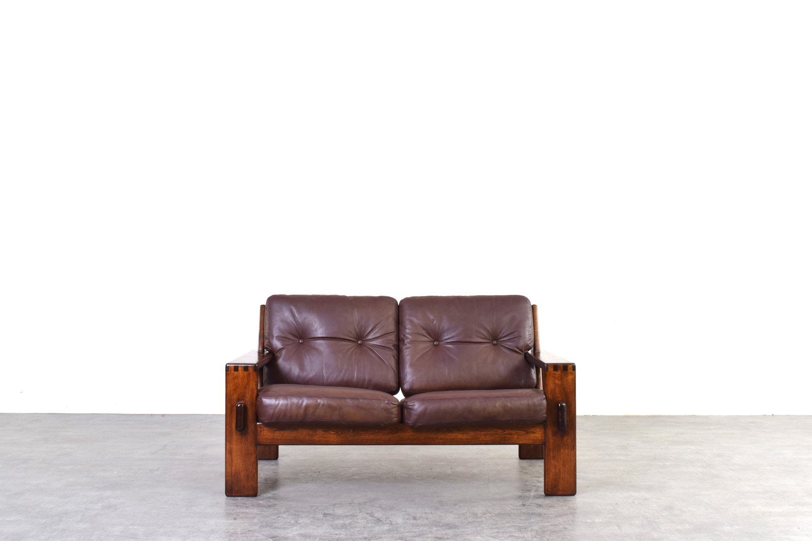 Vintage Bonanza leather sofa, designed by Esko Pajamies, manufactured by Asko, Finland, 1960s