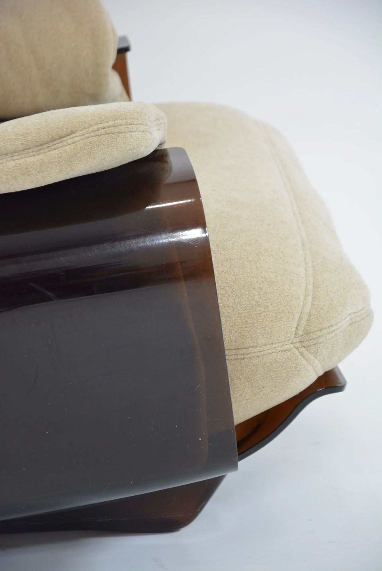 Fotel i podnóżek Marsala proj. Michel Ducaroy dla Ligne Roset, Francja, lata 70