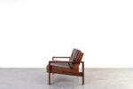 Vintage Bonanza leather sofa, designed by Esko Pajamies, manufactured by Asko, Finland, 1960s