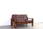 Vintage Bonanza leather sofa, designed by Esko Pajamies, manufactured by Asko, Finland, 1960s
