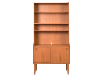Dębowa biblioteczka vintage, Dania, lata 60