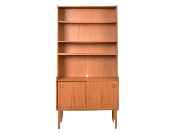 Dębowa biblioteczka vintage, Dania, lata 60