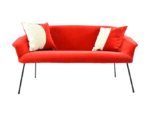 Vintage two-seater shell sofa, PRL, 1970s
