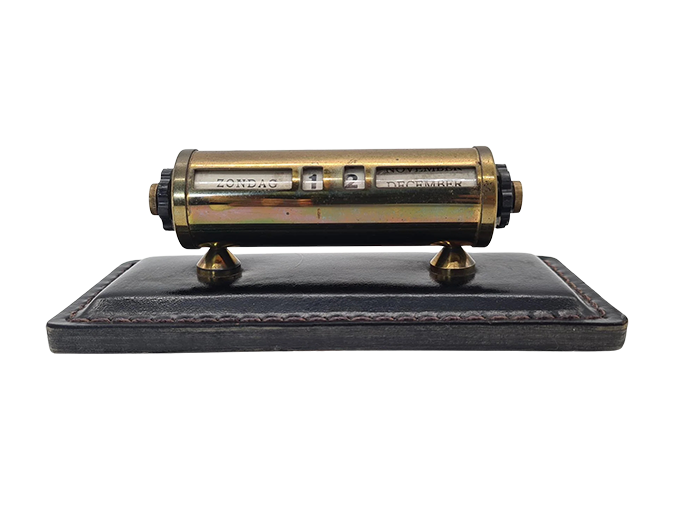 Vintage brass perpetual calendar, the Netherlands, 1960s