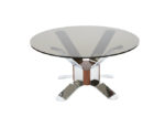 Round vintage coffee table, Germany, 1980s