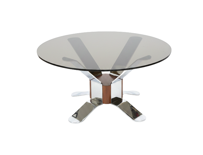 Round vintage coffee table, Germany, 1980s