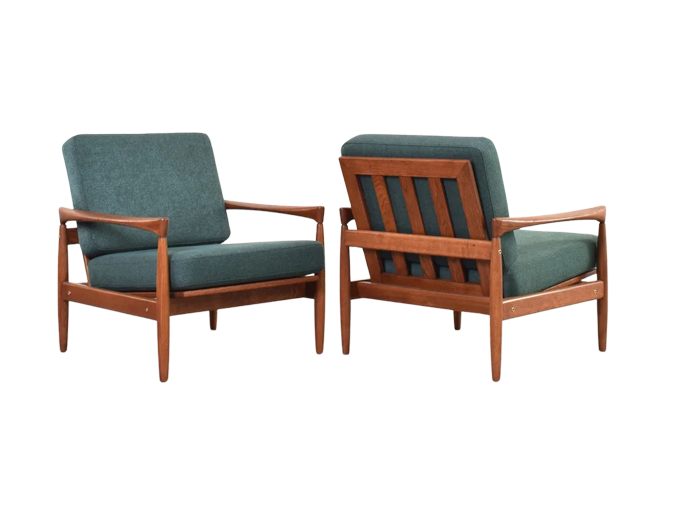 Pair of vintage Kolding armchairs, designed by Erik Wørts, manufactured by IKEA, 1960s