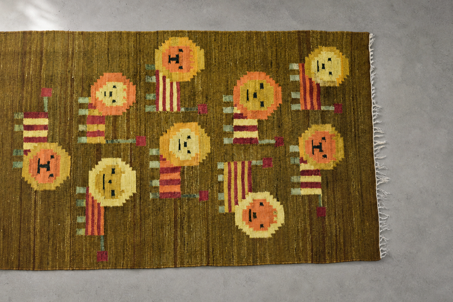 Lewki Woven Tapestry, designed by Maria Janowska for the Wielkopolska Artistic Industry Workers’ Cooperative, Poland, 1970s