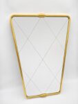 Vintage mirror with a brass frame, Italy, 1950s