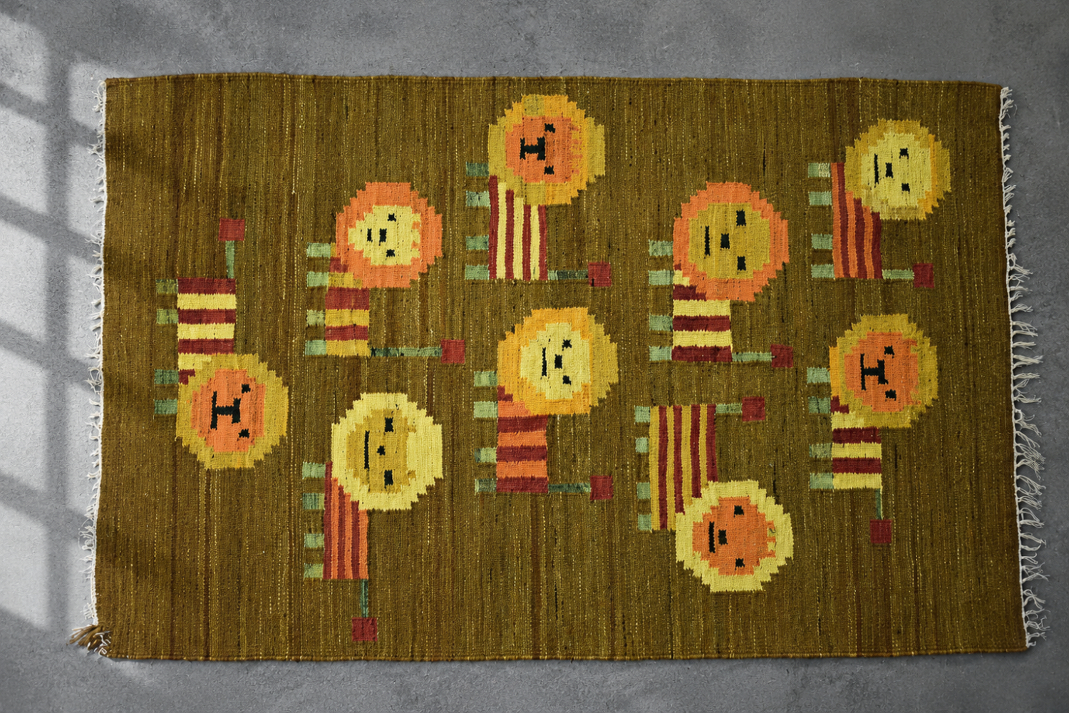 Lewki Woven Tapestry, designed by Maria Janowska for the Wielkopolska Artistic Industry Workers’ Cooperative, Poland, 1970s
