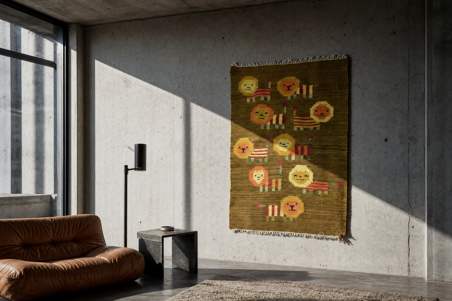 Lewki Woven Tapestry, designed by Maria Janowska for the Wielkopolska Artistic Industry Workers’ Cooperative, Poland, 1970s