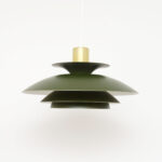 Green Scandinavian lamp, Denmark, 1970s