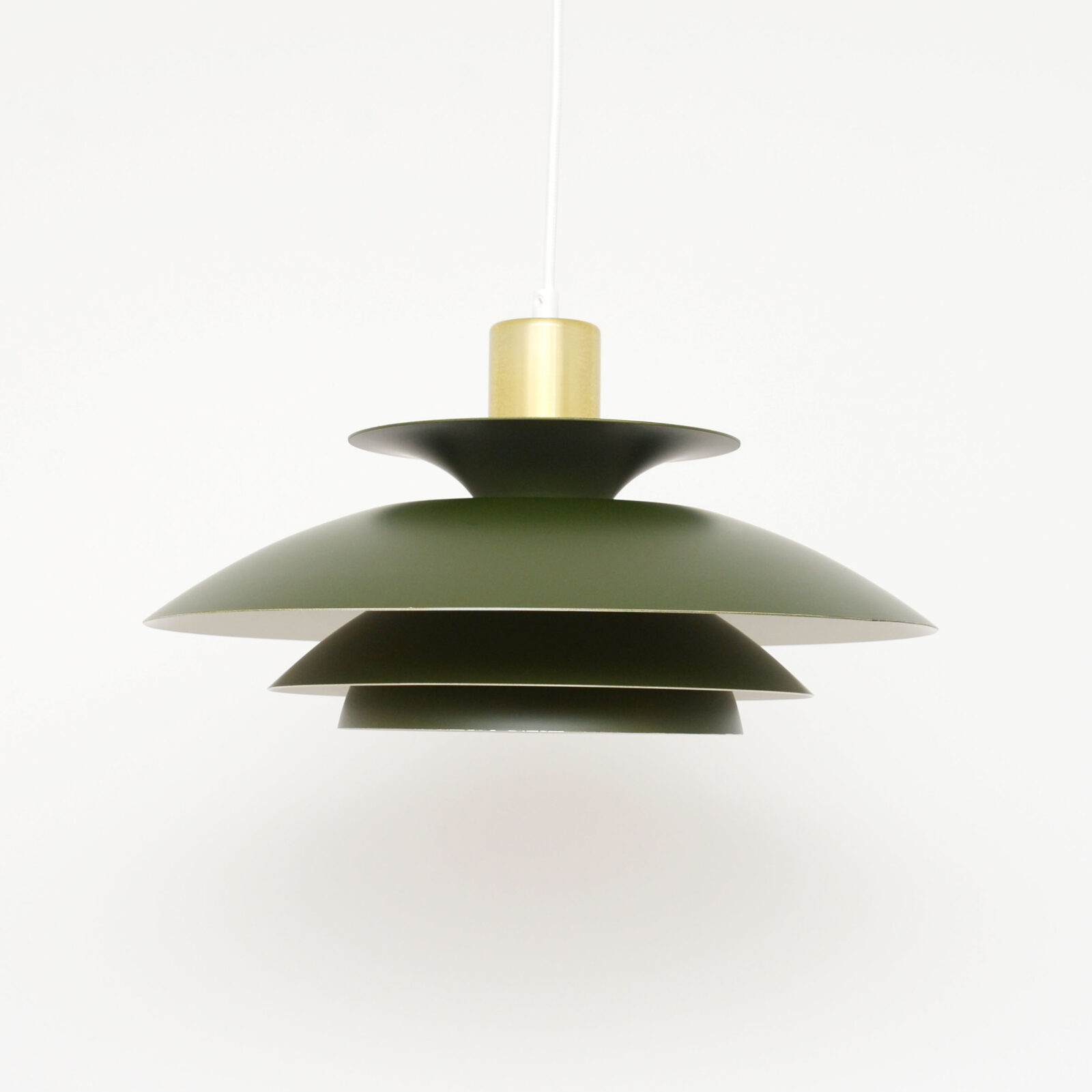 Green Scandinavian lamp, Denmark, 1970s