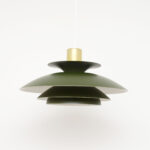 Green Scandinavian lamp, Denmark, 1970s