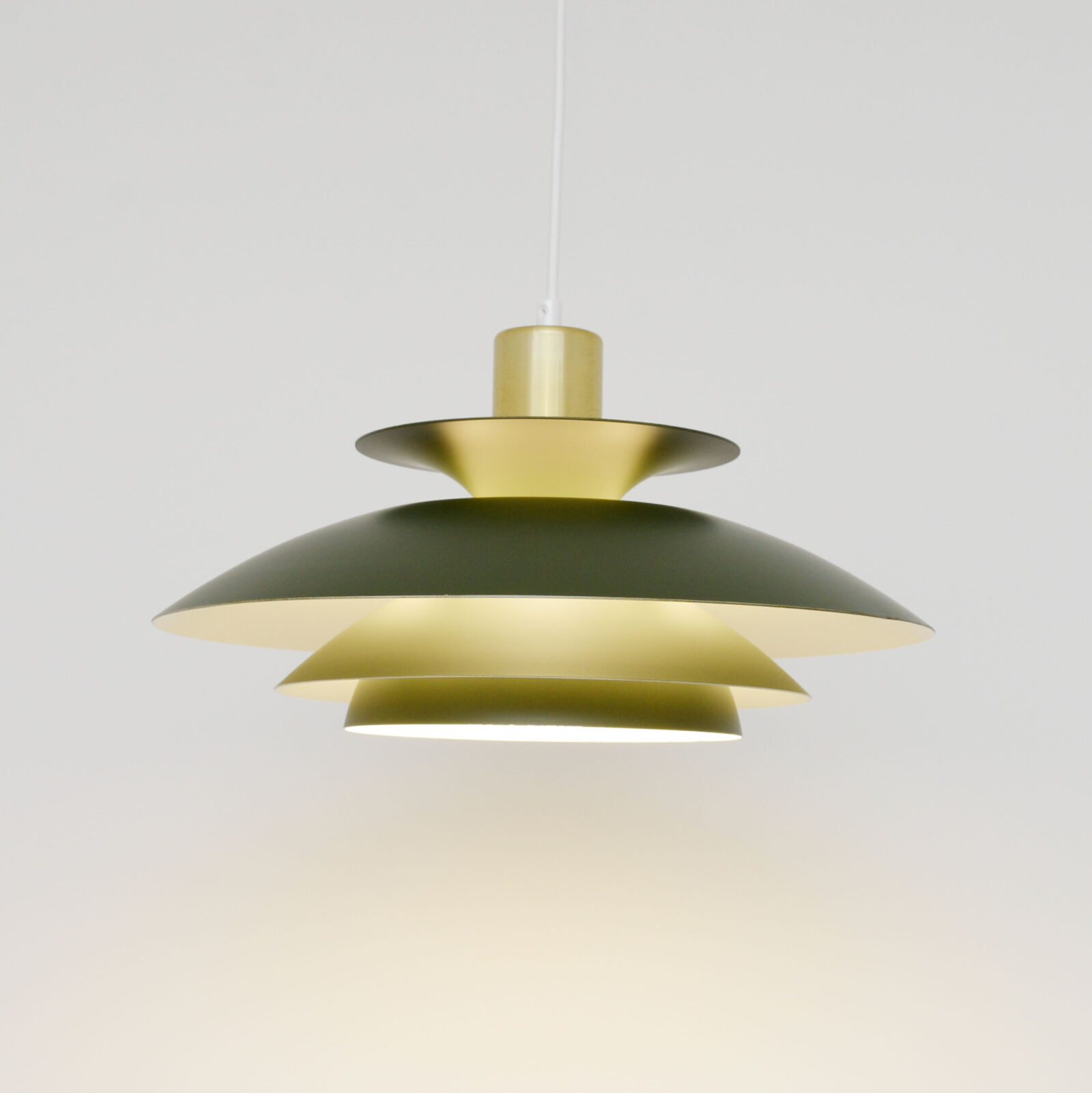 Green Scandinavian lamp, Denmark, 1970s