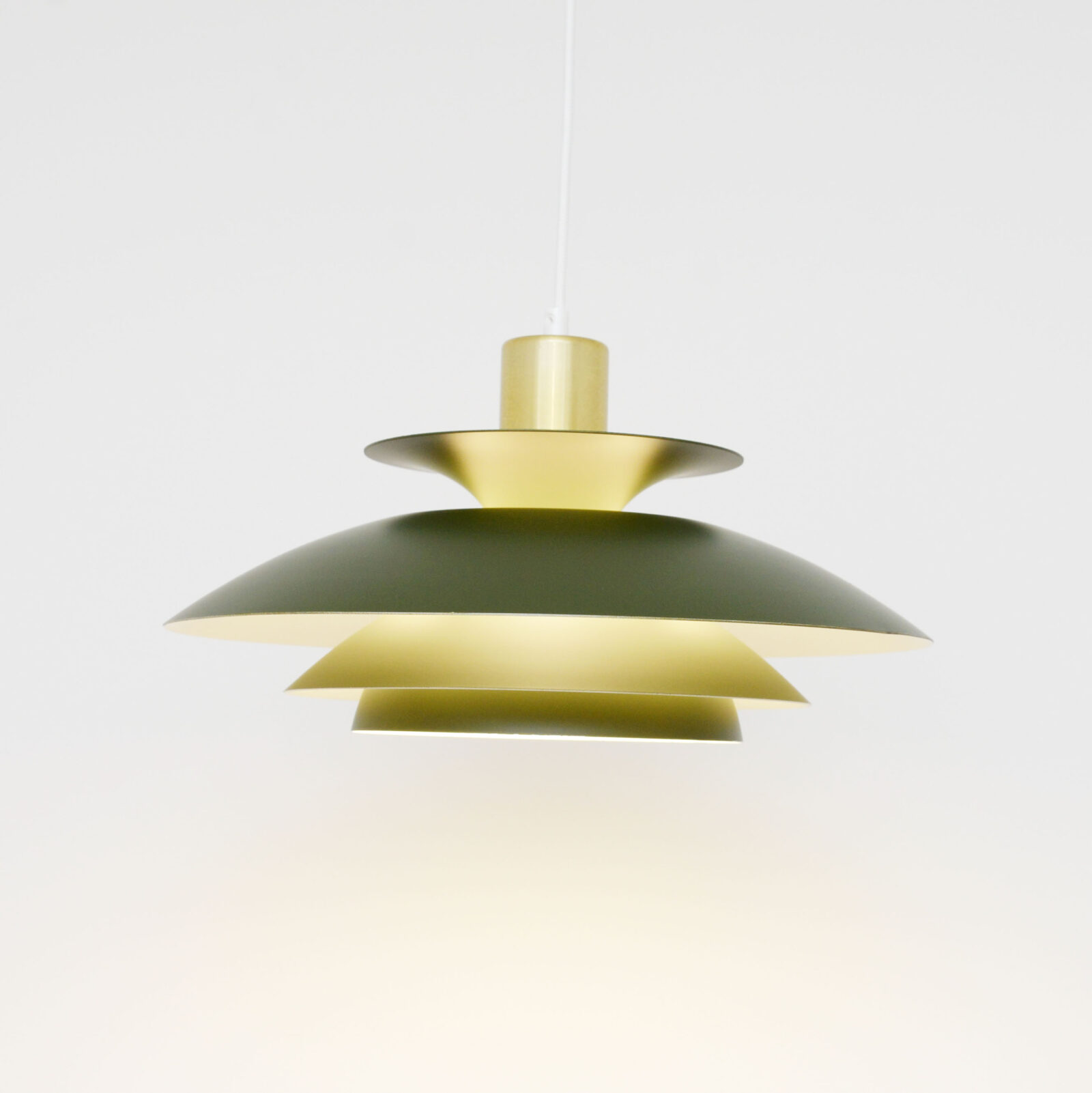 Green Scandinavian lamp, Denmark, 1970s