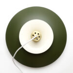 Green Scandinavian lamp, Denmark, 1970s