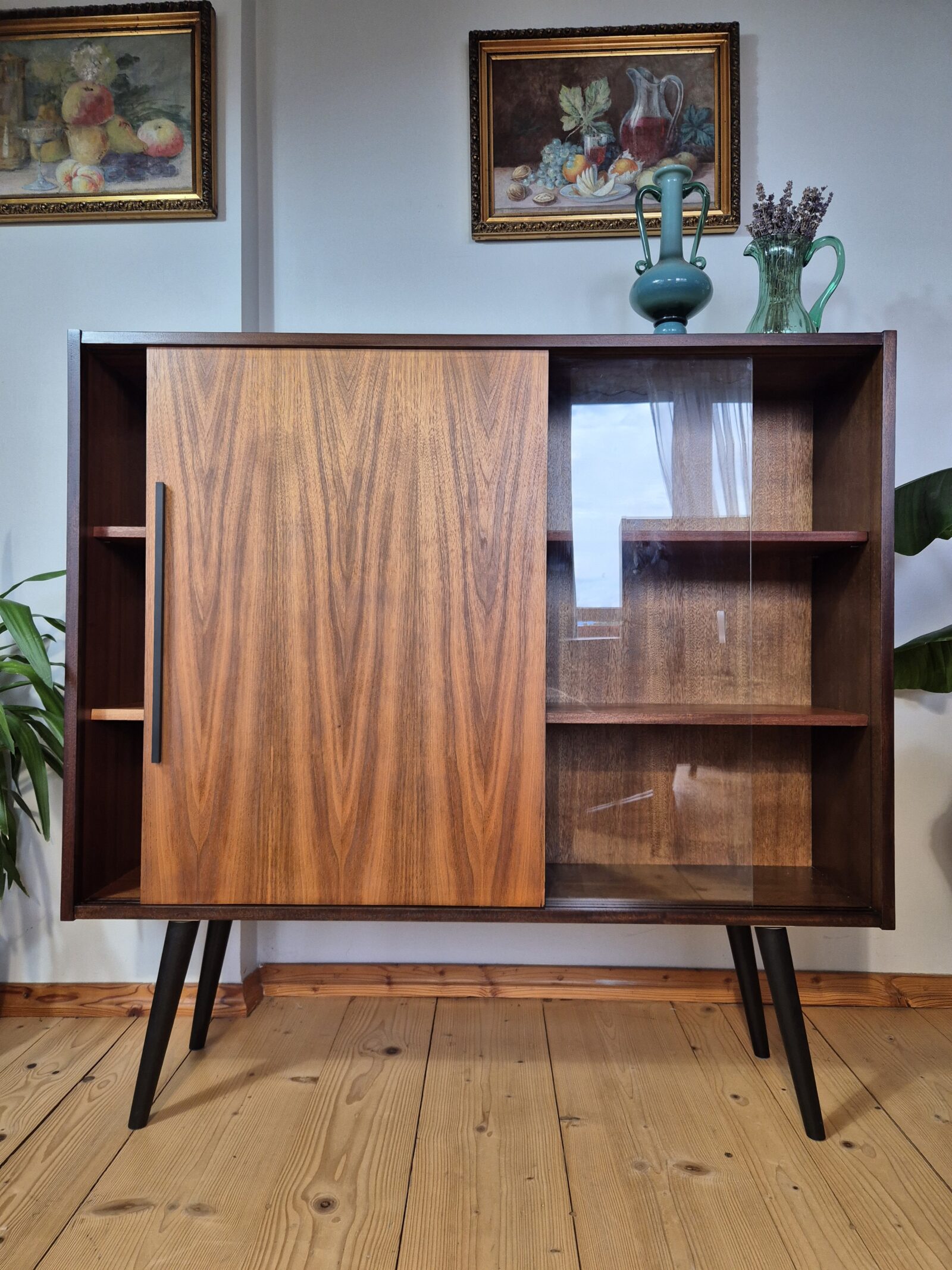 Violetta display cabinet, Zielonogórskie Fabryki Mebli, Poland, 1960s