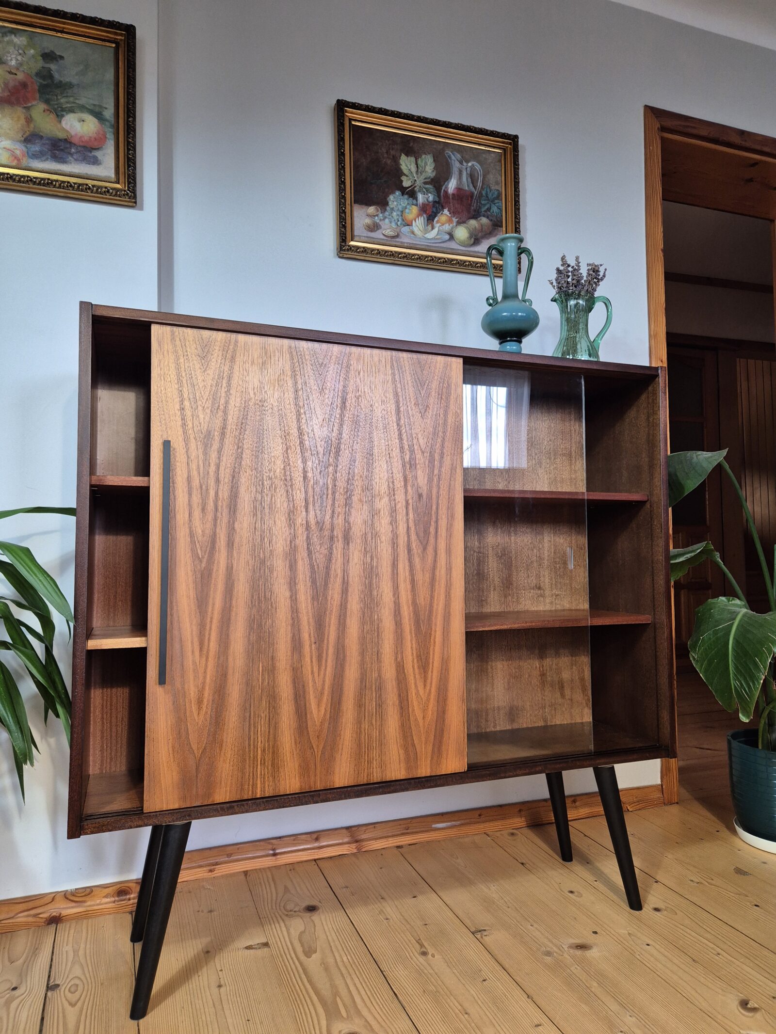 Violetta display cabinet, Zielonogórskie Fabryki Mebli, Poland, 1960s
