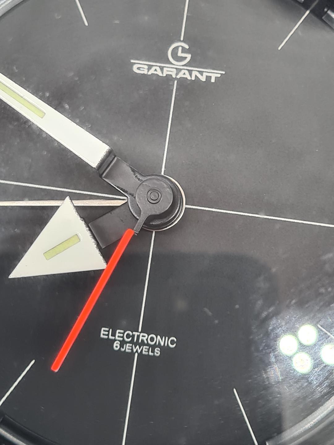 Zegar Space Age, Garant Electronic 6 Jewels, Japonia, lata 60