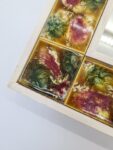 Lustro ze szkliwioną ramą ceramiczną, lata 70