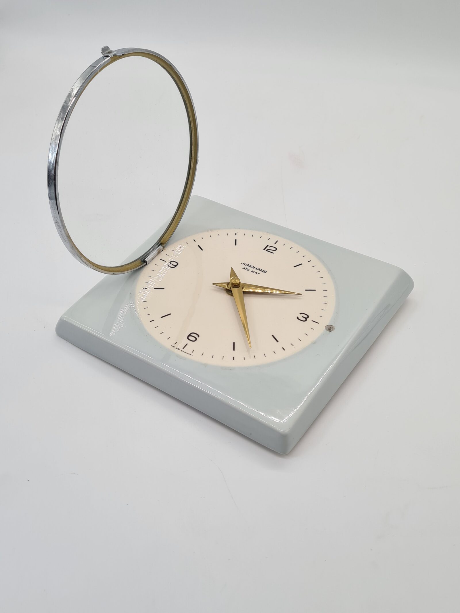 Ceramiczny zegar ścienny Ato-Mat, prod. Junghans, Niemcy, lata 70