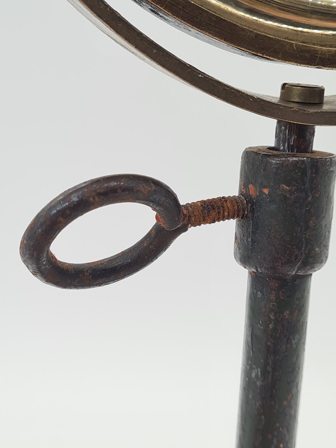 Optical lens on a cast iron stand, 19th century