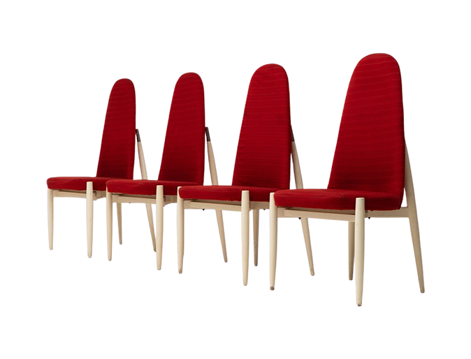 Set of 4 vintage chairs, designed by Miroslav Navratil, Czechoslovakia, 1970s