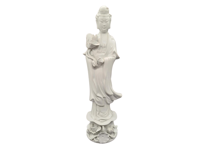Porcelanowa figurka Guanyin, Chiny, lata 60/70