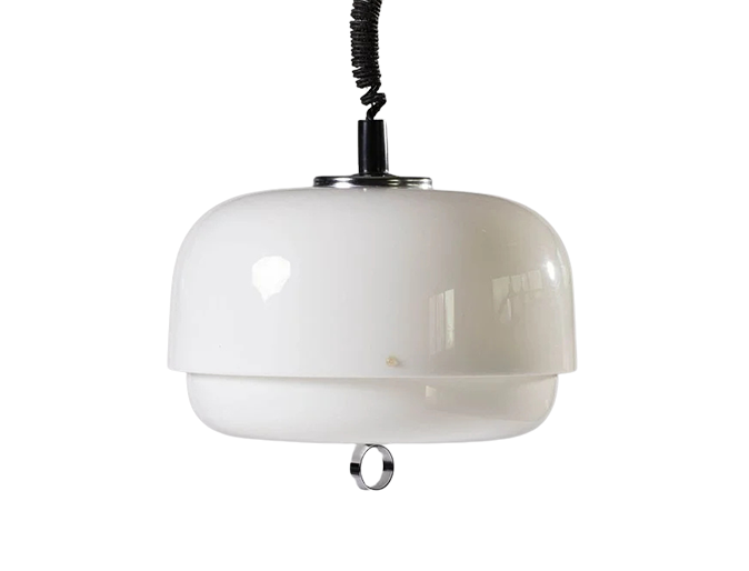 Adjustable Space Age pendant lamp, designed by Harvey Guzzini, MEBLO, Italy, 1970s