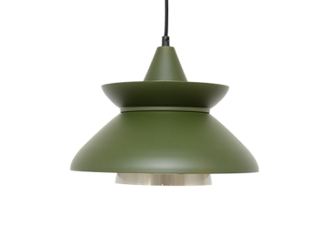 Zielona lampa vintage, Dania, lata 70