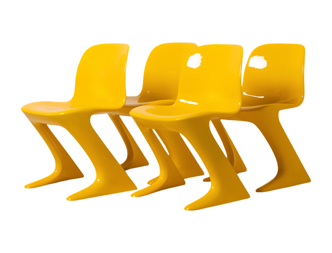 Z-Stuhl chairs, designed by Ernst Moeckl, VEB Petrochemisches Kombinat Schwedt, Germany, 1960s