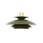 Green Scandinavian lamp, Denmark, 1970s