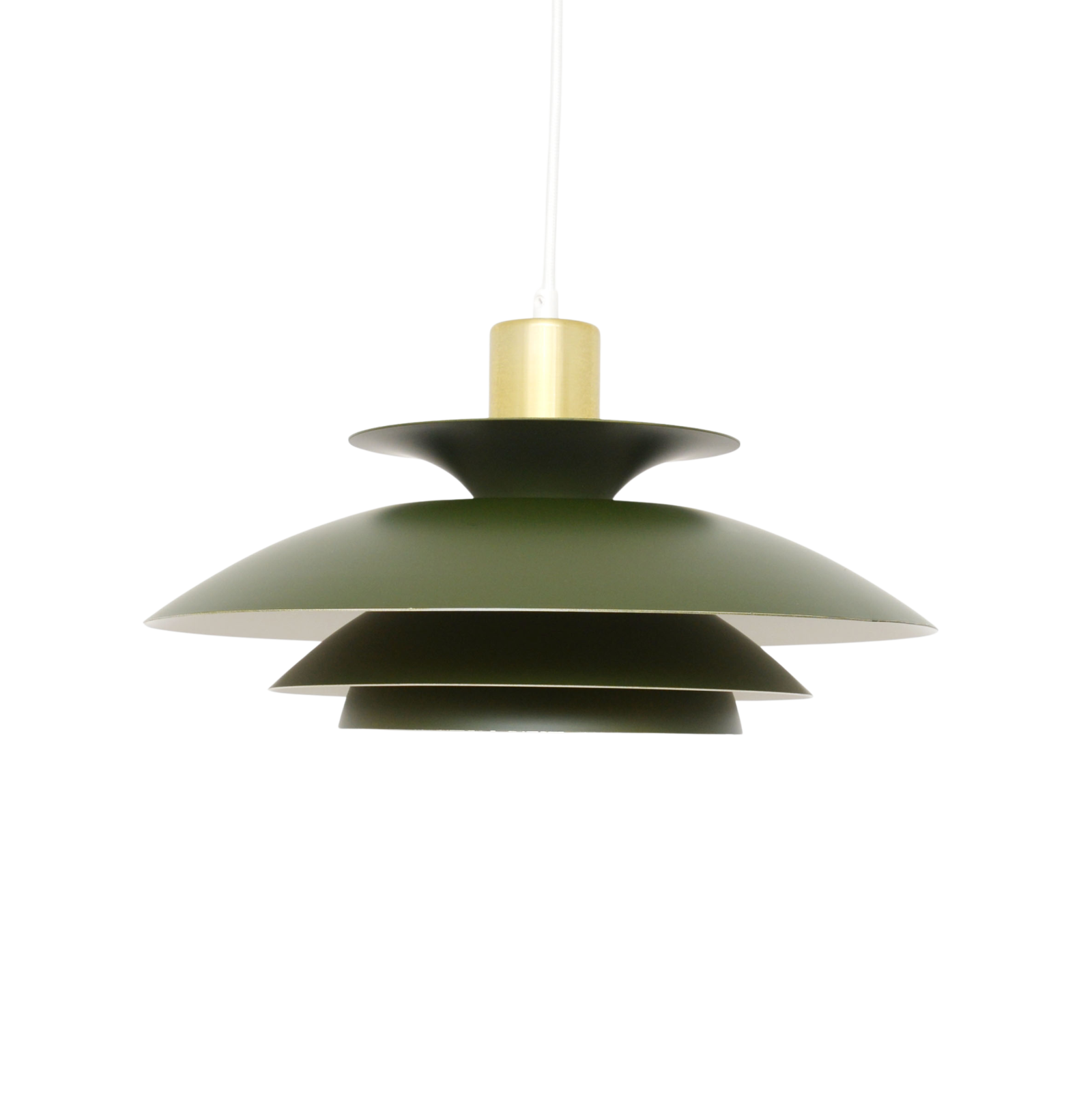 Green Scandinavian lamp, Denmark, 1970s