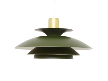 Green Scandinavian lamp, Denmark, 1970s