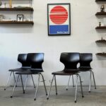 Set of 4 chairs, Pagholz, Germany, 1960s