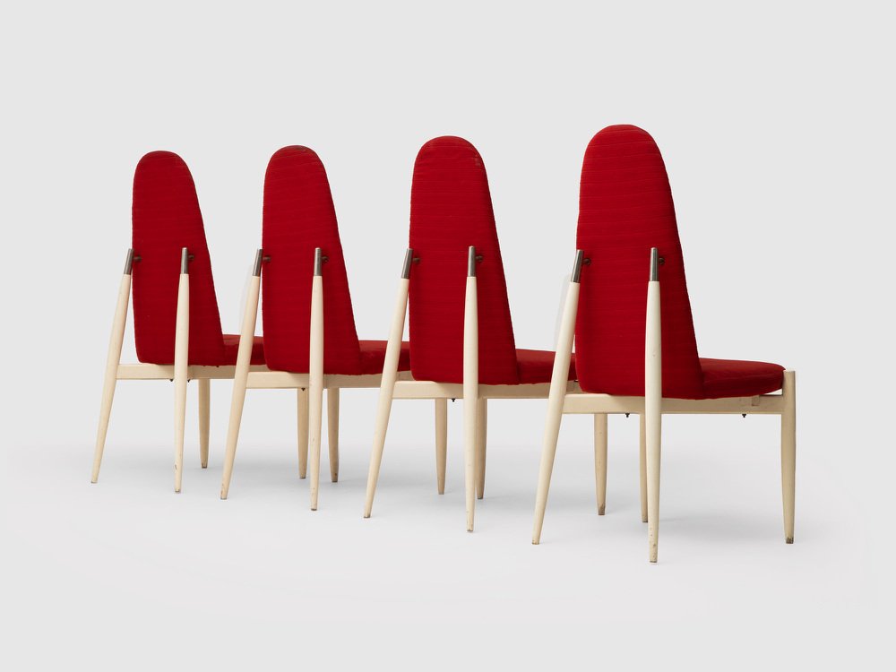 Set of 4 vintage chairs, designed by Miroslav Navratil, Czechoslovakia, 1970s