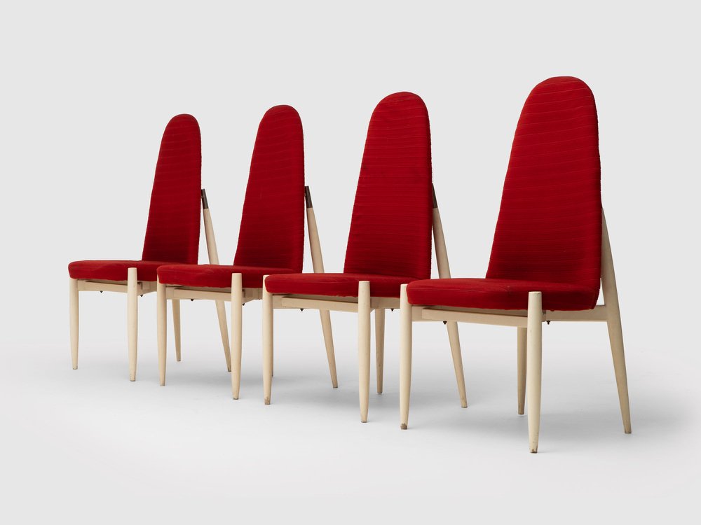 Set of 4 vintage chairs, designed by Miroslav Navratil, Czechoslovakia, 1970s