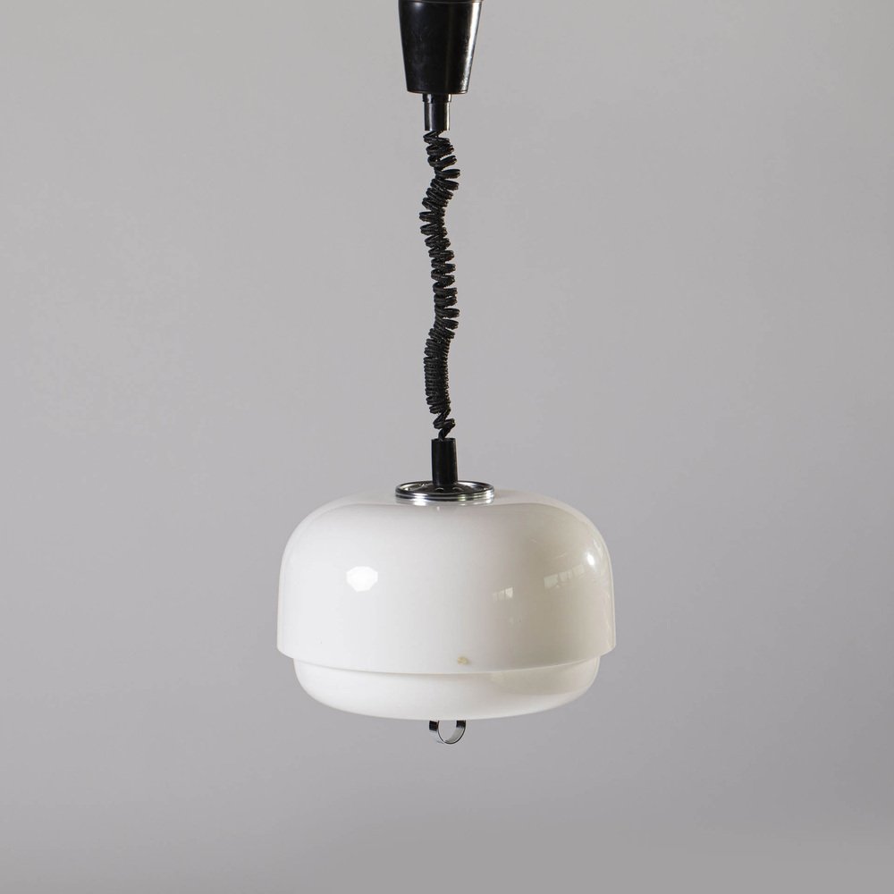 Adjustable Space Age pendant lamp, designed by Harvey Guzzini, MEBLO, Italy, 1970s