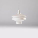 Glass pendant lamp, Valasske Mezirici, Czechoslovakia, 1960s