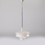 Glass pendant lamp, Valasske Mezirici, Czechoslovakia, 1960s