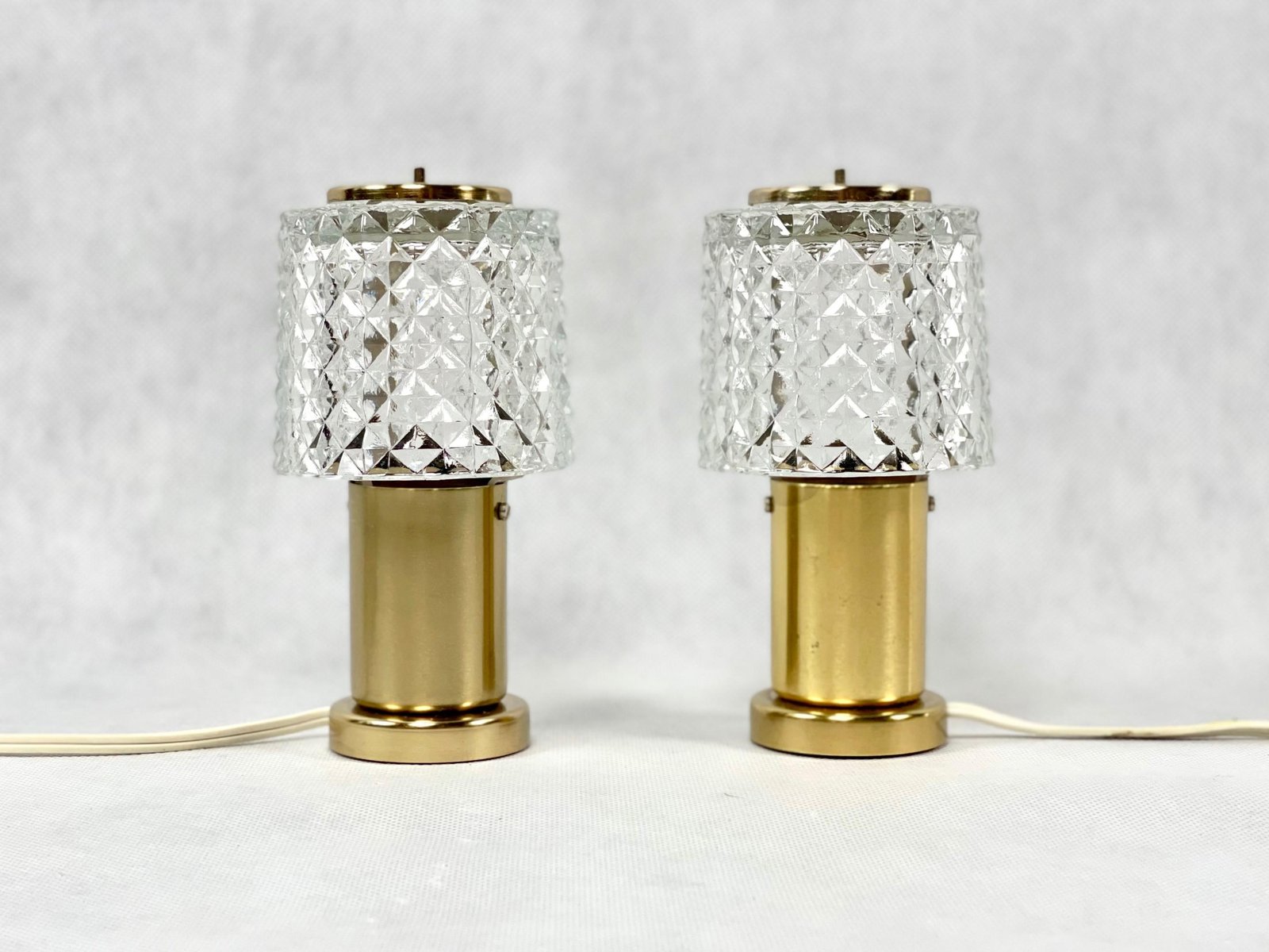 Vintage table lamps, Kamenický Šenov, Czechoslovakia, 1970s