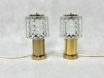 Vintage table lamps, Kamenický Šenov, Czechoslovakia, 1970s