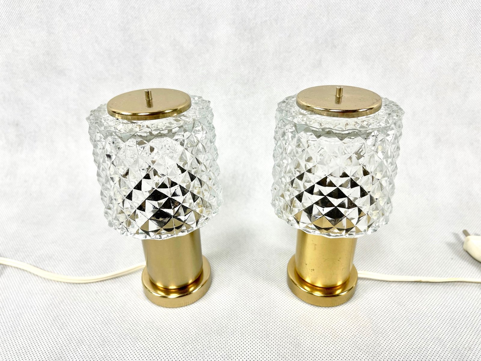 Vintage table lamps, Kamenický Šenov, Czechoslovakia, 1970s