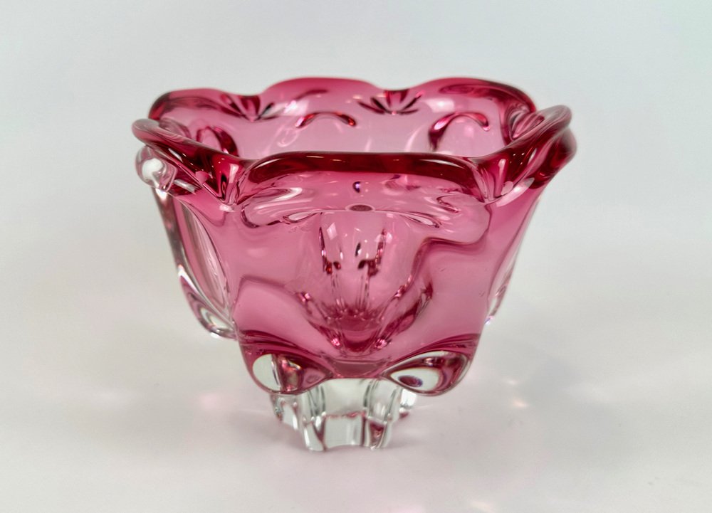 Glass bowl, designed by Josef Hospodka, Chribska, Czechoslovakia, 1960s