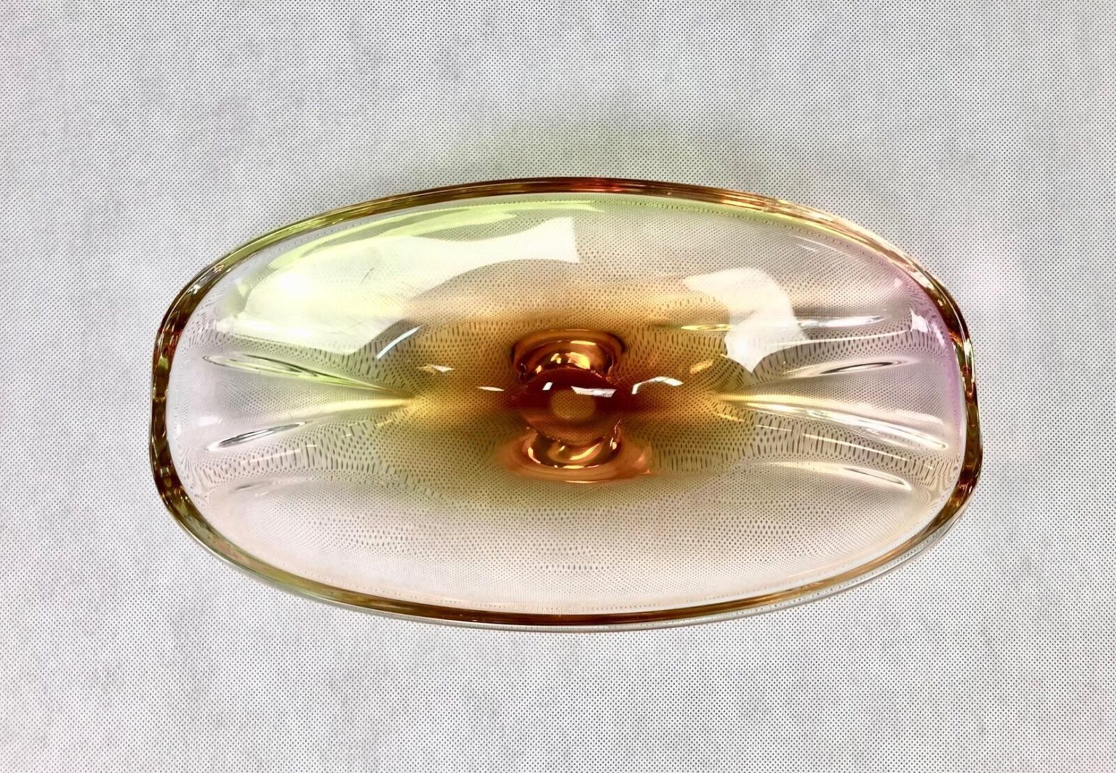 Vintage coloured glass bowl, designed by Jan Beranek, Škrdlovice, Czechoslovakia, 1960s