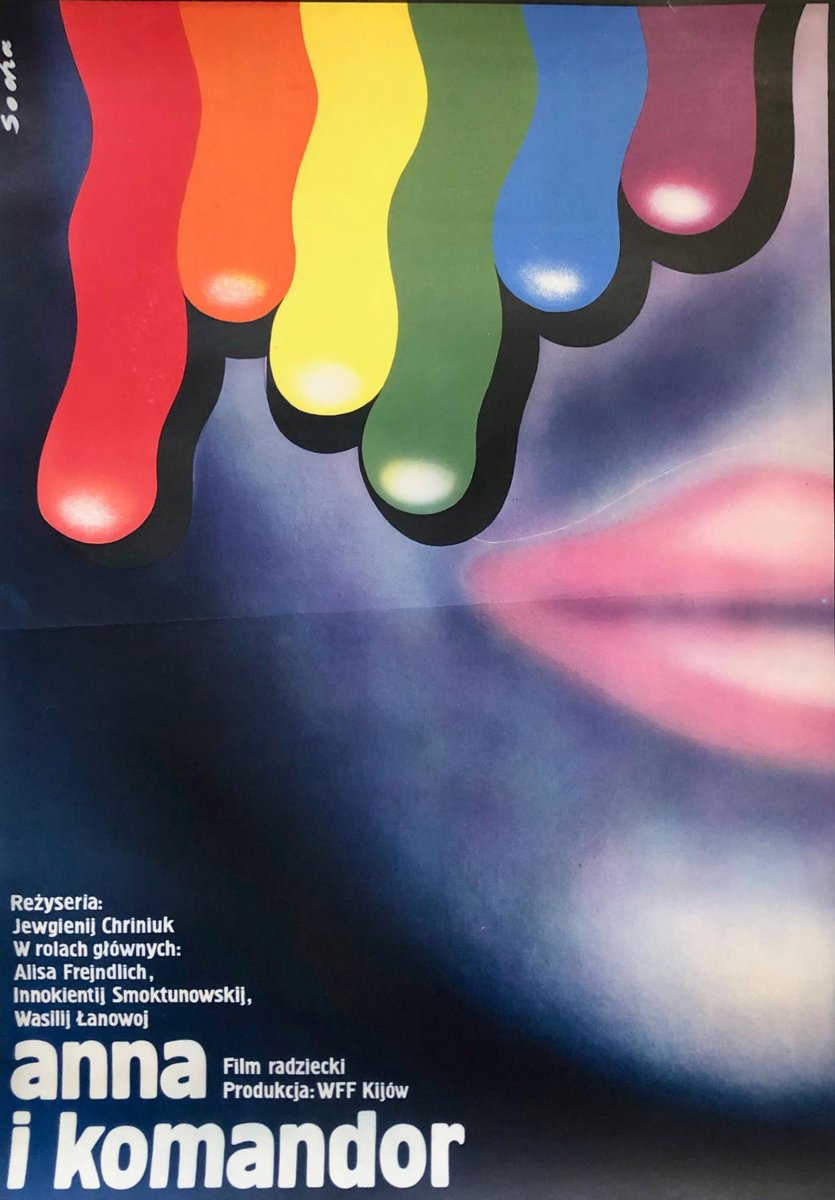 Plakat filmowy „Anna i komandor”, proj. Romuald Socha, Polska, lata 70