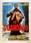 Plakat filmowy „Lo Scandalo”, proj. Enrico De Seta, Vecchioni & Guadagno, Włochy, lata 60