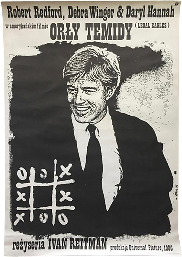 Plakat filmowy PRL „Orły temidy”, proj. Jakub Erol, Polska, lata 80