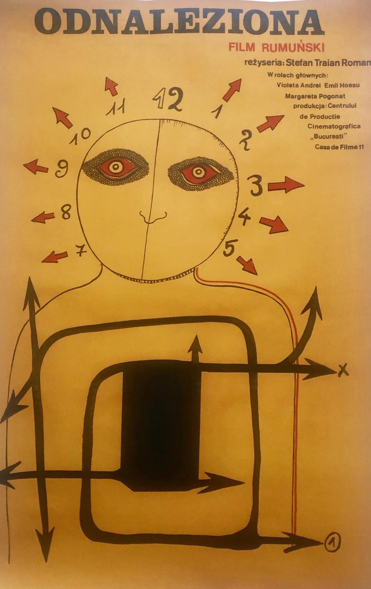 Polski plakat filmowy „Odnaleziona”, proj. Jerzy Kawalerowicz, Polska, lata 70